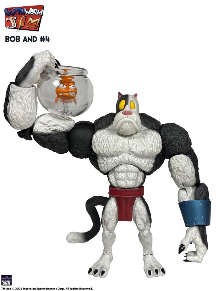 Earthworm Jim Actionfigur Wave 1: Bob the Killer Goldfish & #4 15 cm