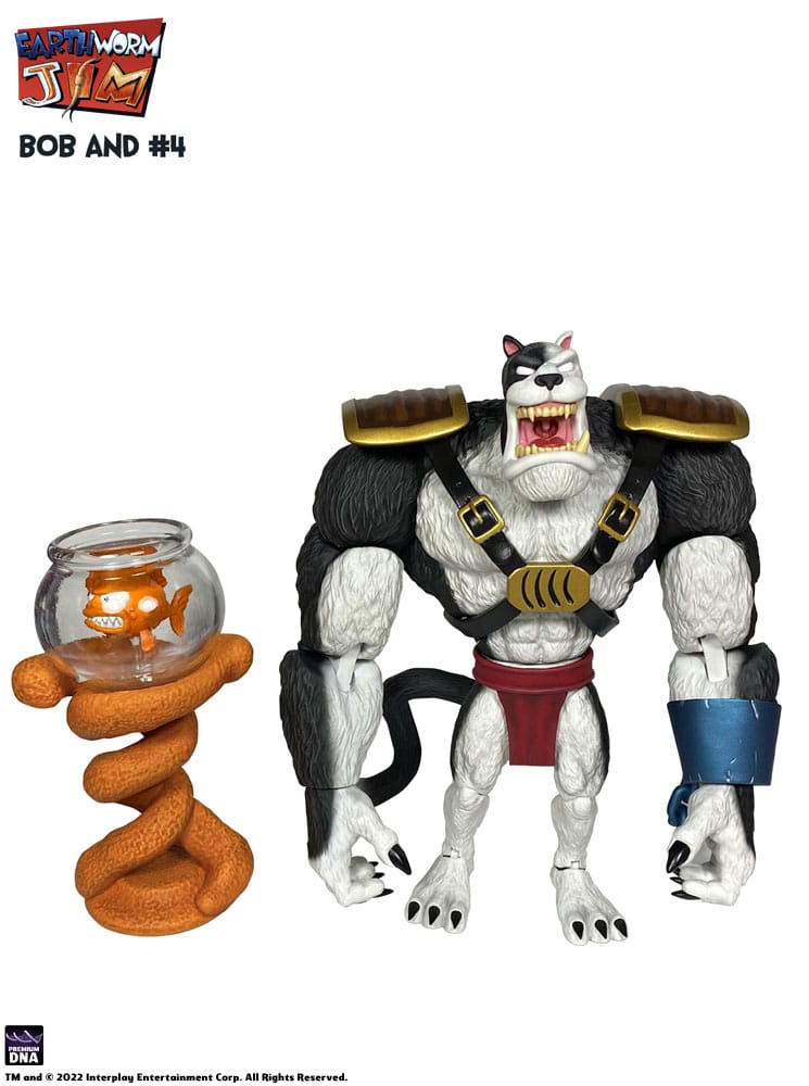 Earthworm Jim Actionfigur Wave 1: Bob the Killer Goldfish & #4 15 cm