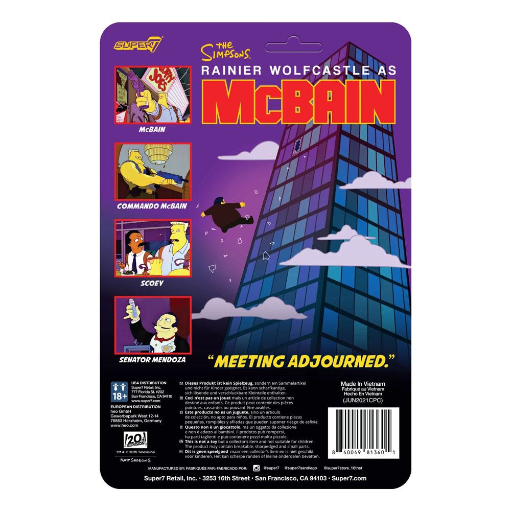 Die Simpsons ReAction Actionfigur Wave 1 McBain - Senator Mendoza 10 cm