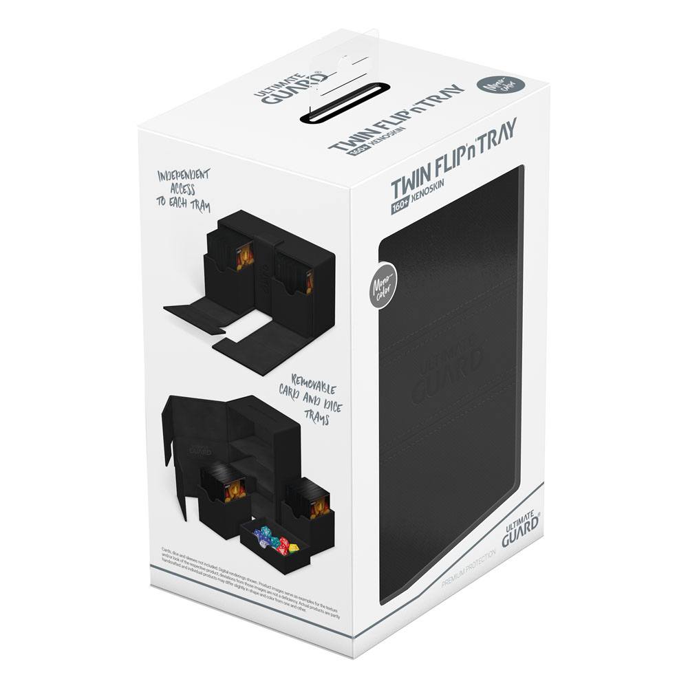 Ultimate Guard Twin Flip`n`Tray 160+ XenoSkin Monocolor Schwarz