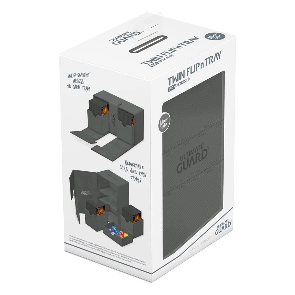 Ultimate Guard Twin Flip`n`Tray 160+ XenoSkin Monocolor Grau