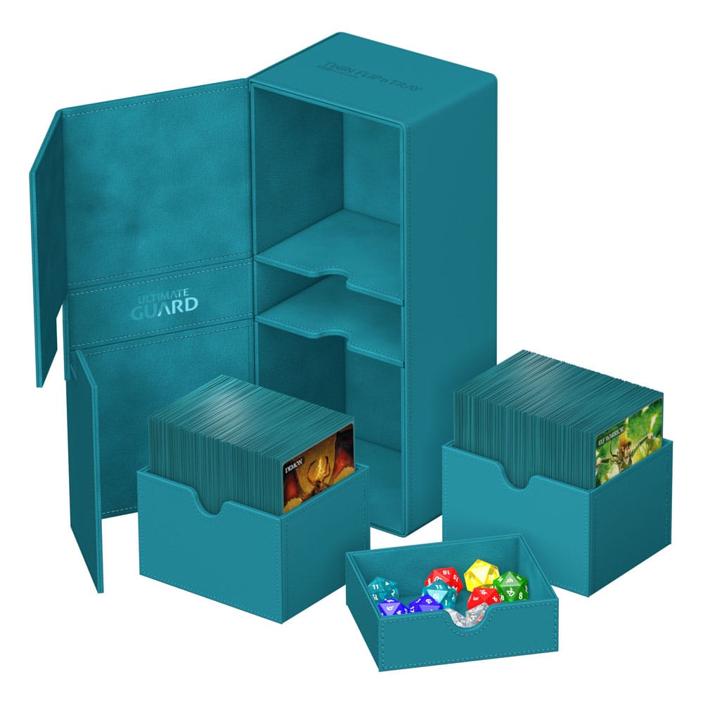 Ultimate Guard Twin Flip`n`Tray 266+ Xenoskin Petrolblau