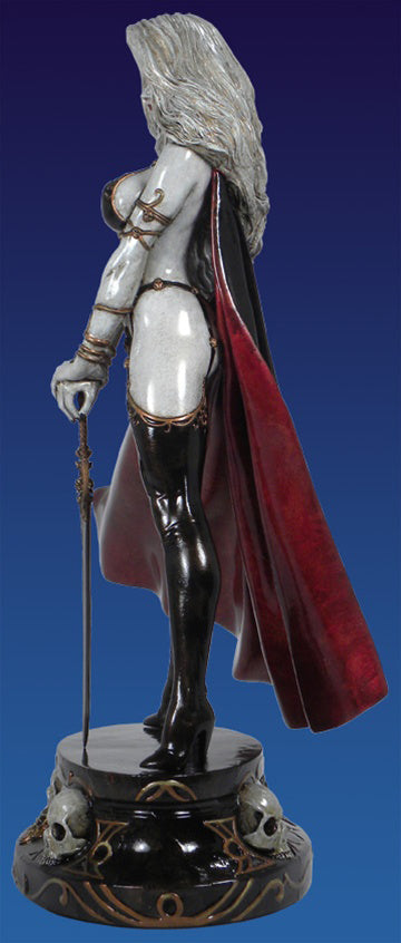 Lady Death Faux Bronze Statue White 34 cm