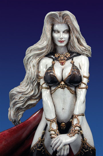 Lady Death Faux Bronze Statue White 34 cm