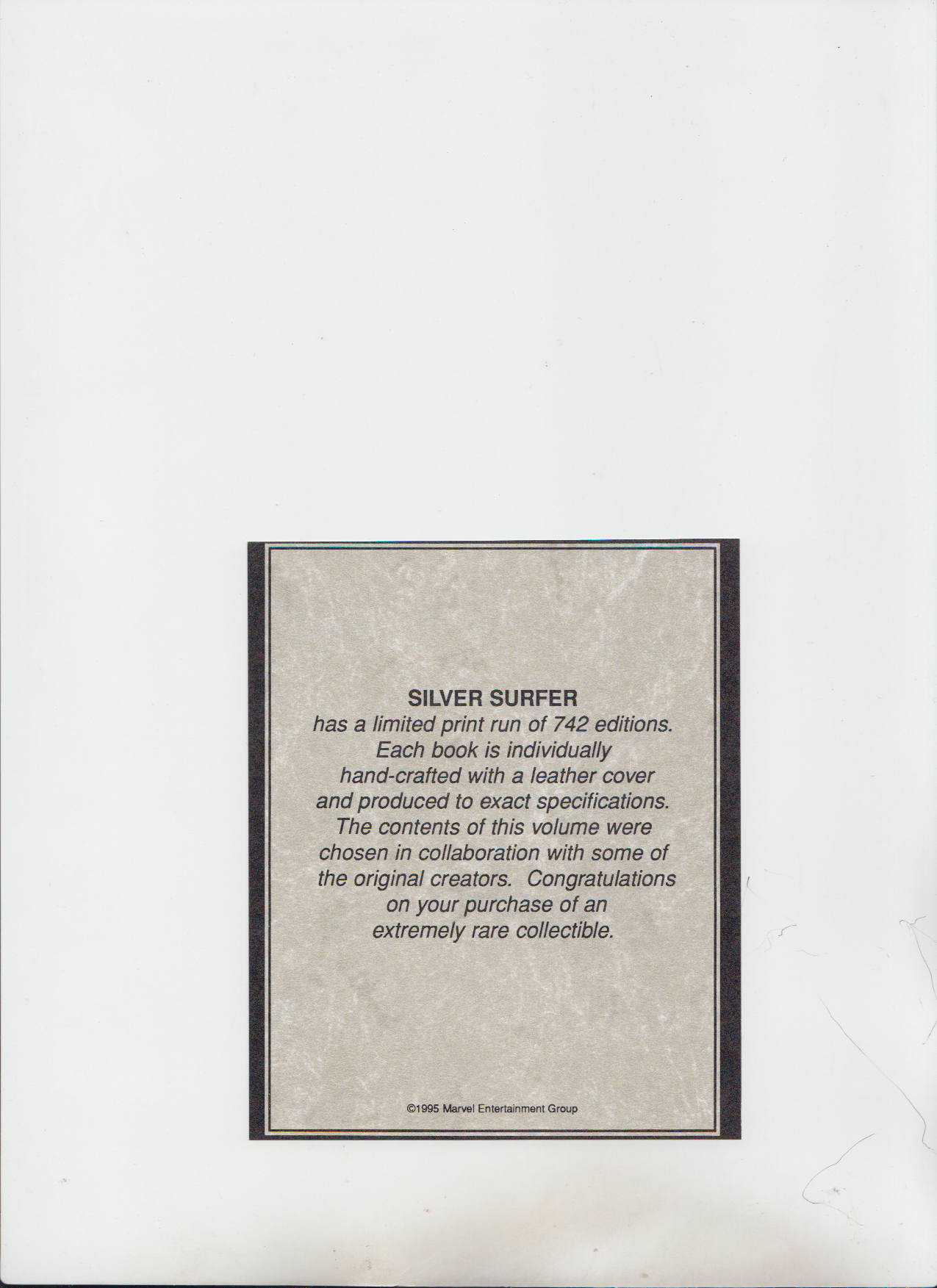 Silver Surfer HC (1995 Marvel Limited 742 Stück) By Stan Lee and Jack Kirby