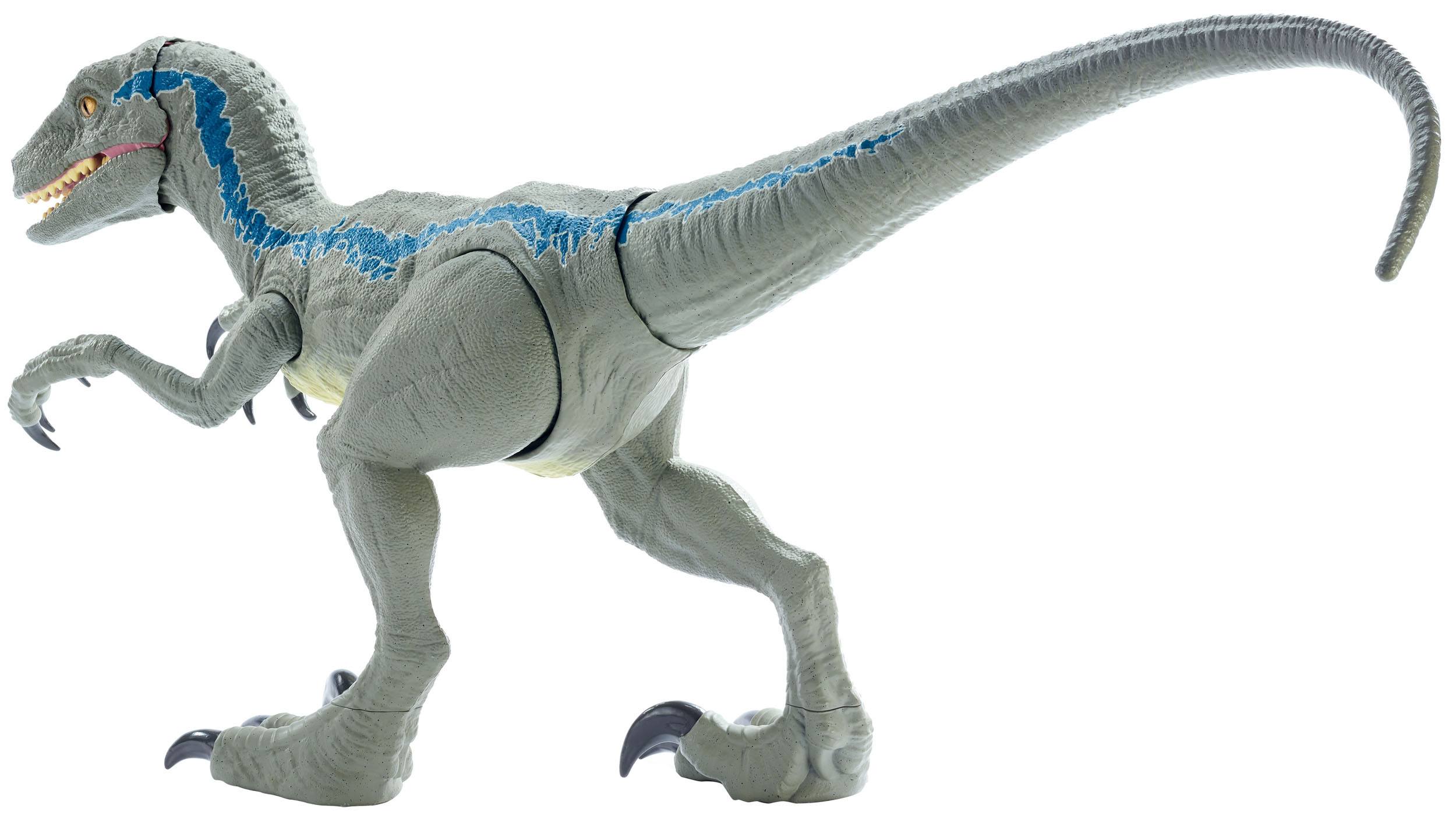 Jurassic World Dino Rivals Actionfigur Super Colossal Velociraptor Blue 45 cm