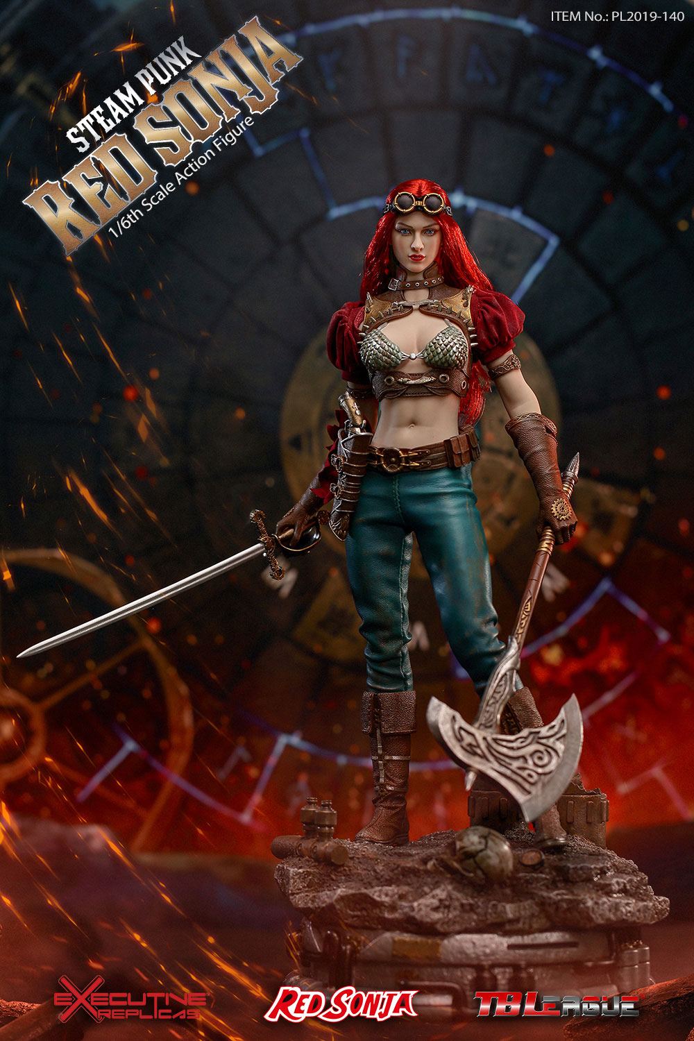 Red Sonja Actionfigur 1/6 Steampunk Red Sonja Deluxe Version 29 cm