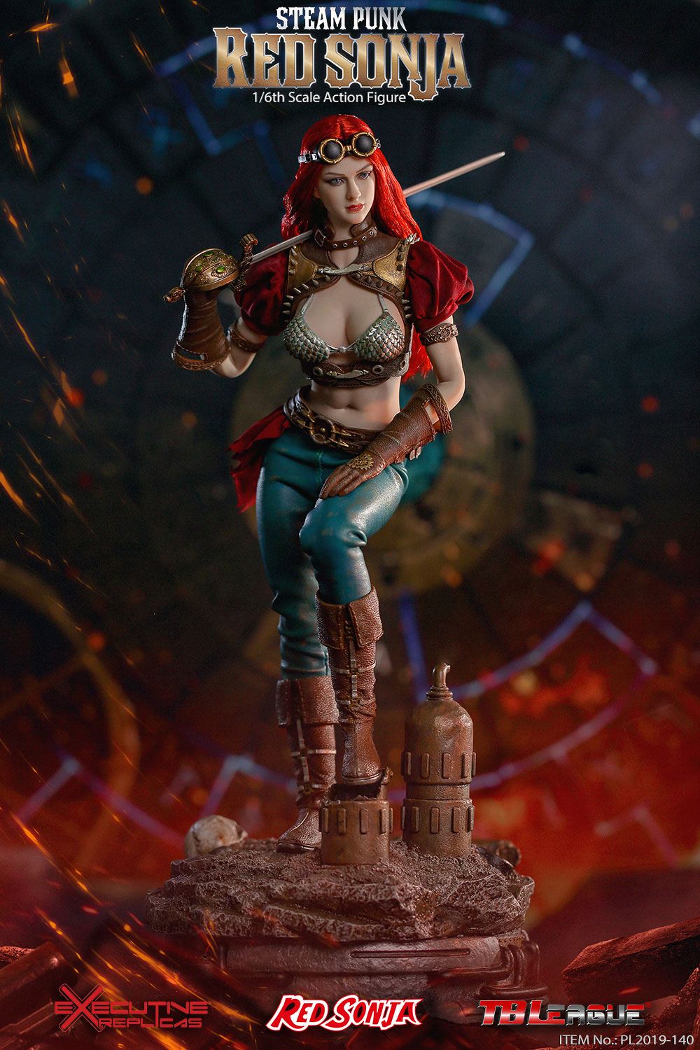 Red Sonja Actionfigur 1/6 Steampunk Red Sonja Deluxe Version 29 cm