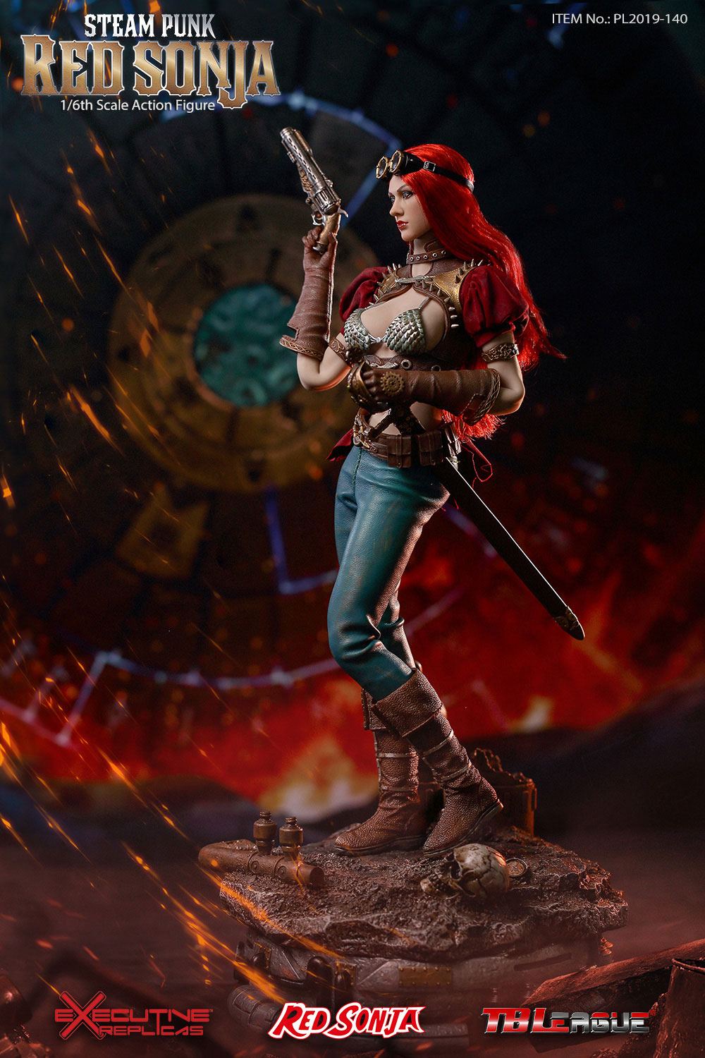 Red Sonja Actionfigur 1/6 Steampunk Red Sonja Deluxe Version 29 cm