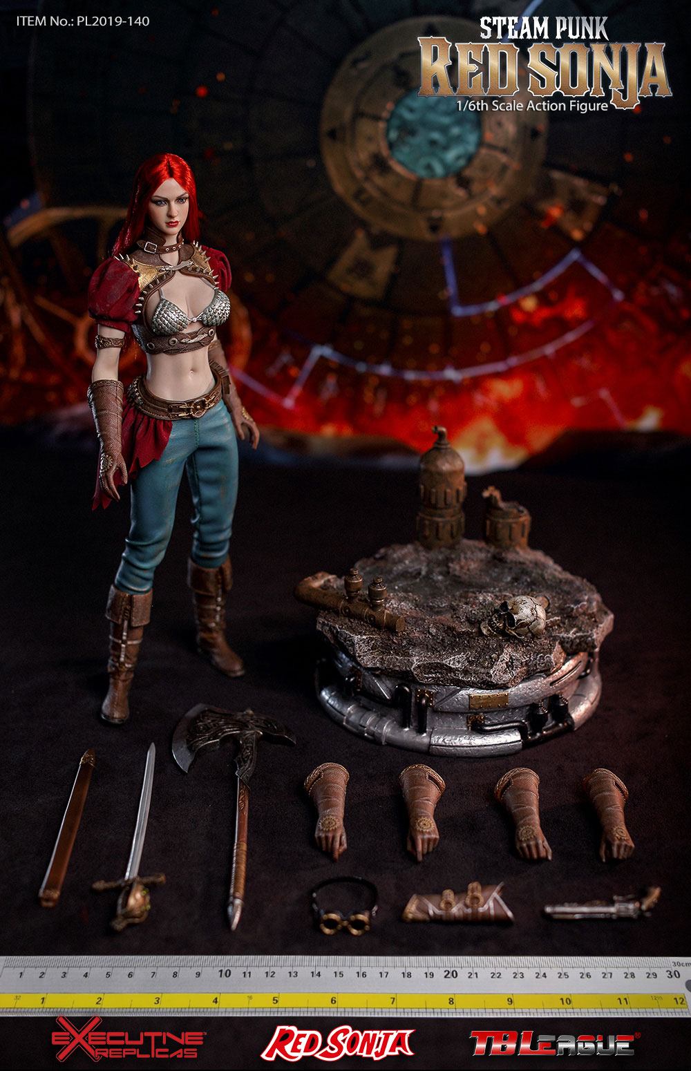 Red Sonja Actionfigur 1/6 Steampunk Red Sonja Deluxe Version 29 cm