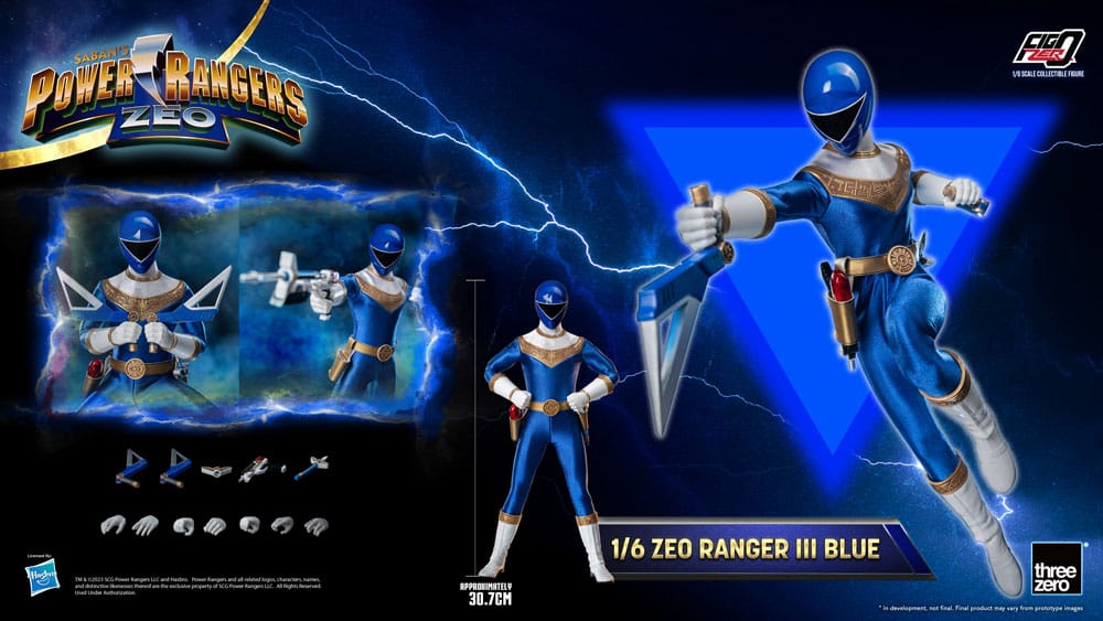 Power Rangers Zeo FigZero Actionfigur 1/6 Ranger III Blue 30 cm