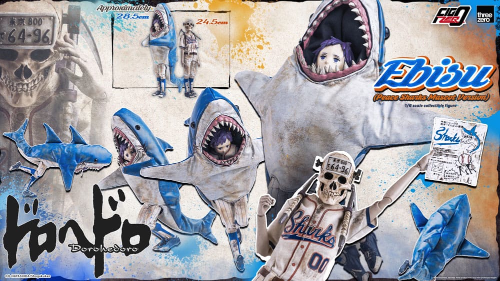 Dorohedoro FigZero Actionfigur 1/6 Ebisu Peace Sharks Mascot Ver. 24 cm