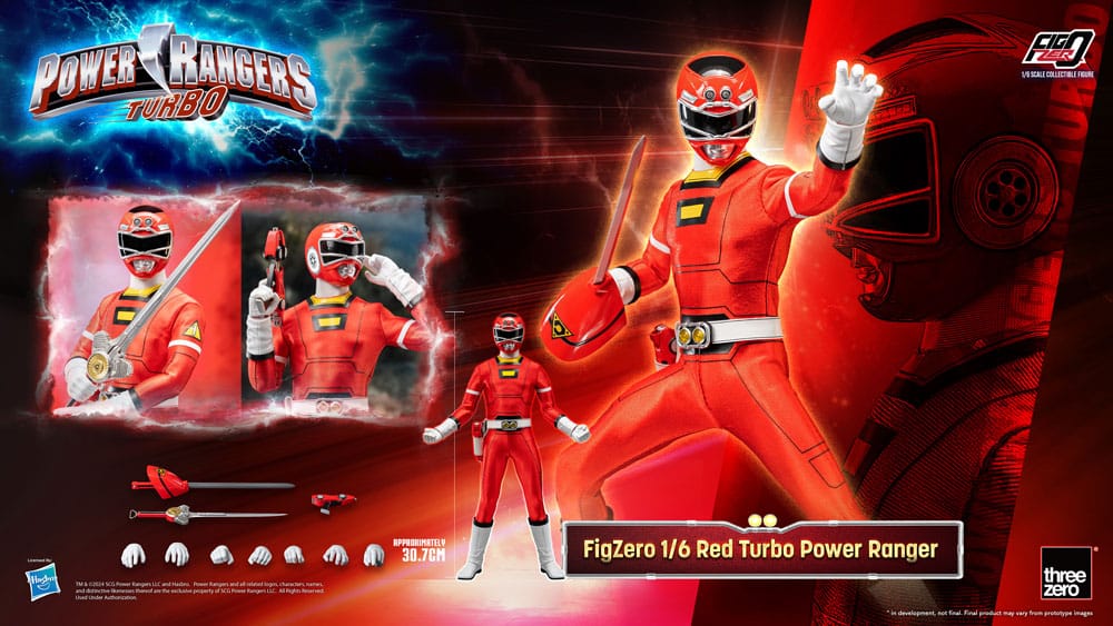 Power Rangers Turbo FigZero Actionfigur 1/6 Red Turbo Power Ranger 30 cm     