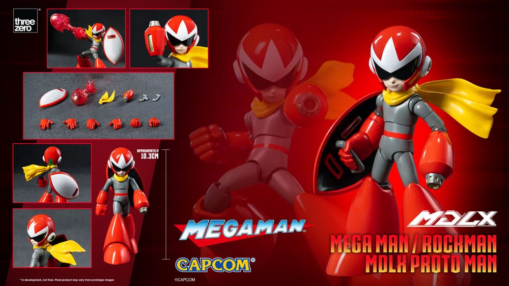 Mega Man MDLX Actionfigur Rockman / Mega Man Proto Man 10 cm