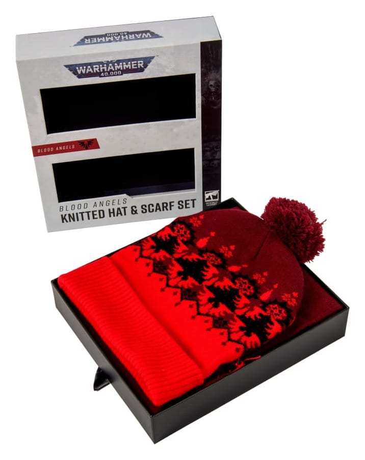 Warhammer 40,000 Strickmützen- und Schal-Set Blood Angels 27 cm