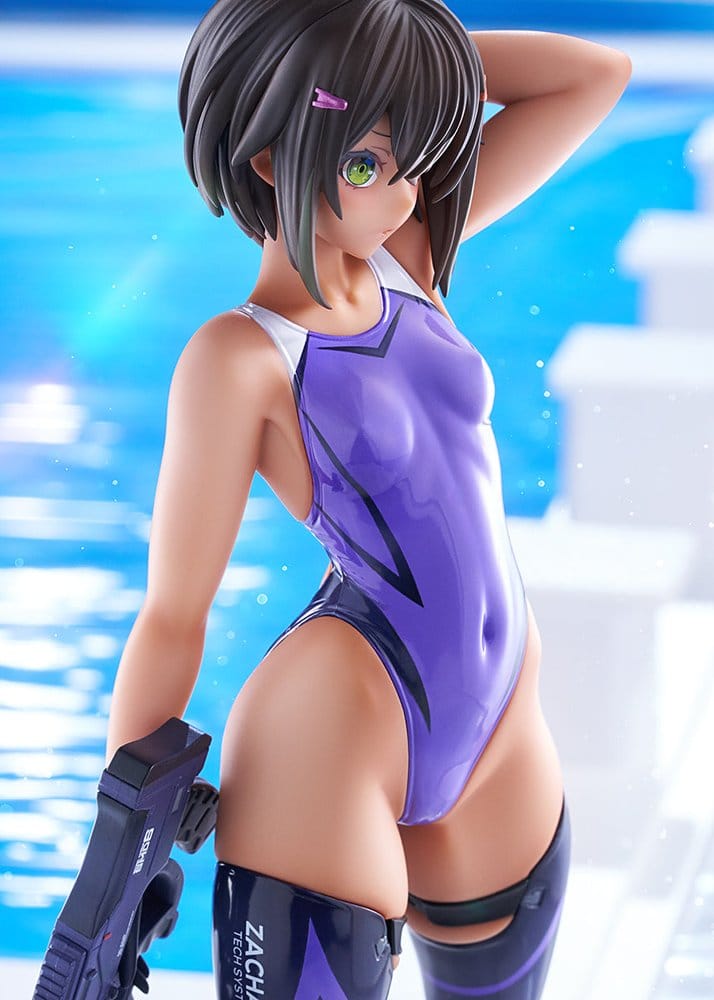 Arms Note PVC Figur 1/7 Buchou-chan of the Swimming Club Purple Swimsuit Ver. 22 cm
