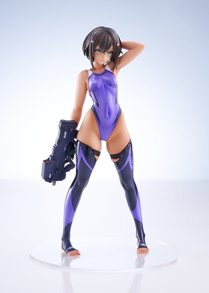Arms Note PVC Figur 1/7 Buchou-chan of the Swimming Club Purple Swimsuit Ver. 22 cm