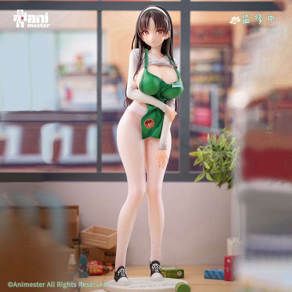 Original Character Statue 1/6 First Business! Mari Hanamiya the Gentle Shop Assistant illustration by POPQN 28 cm  