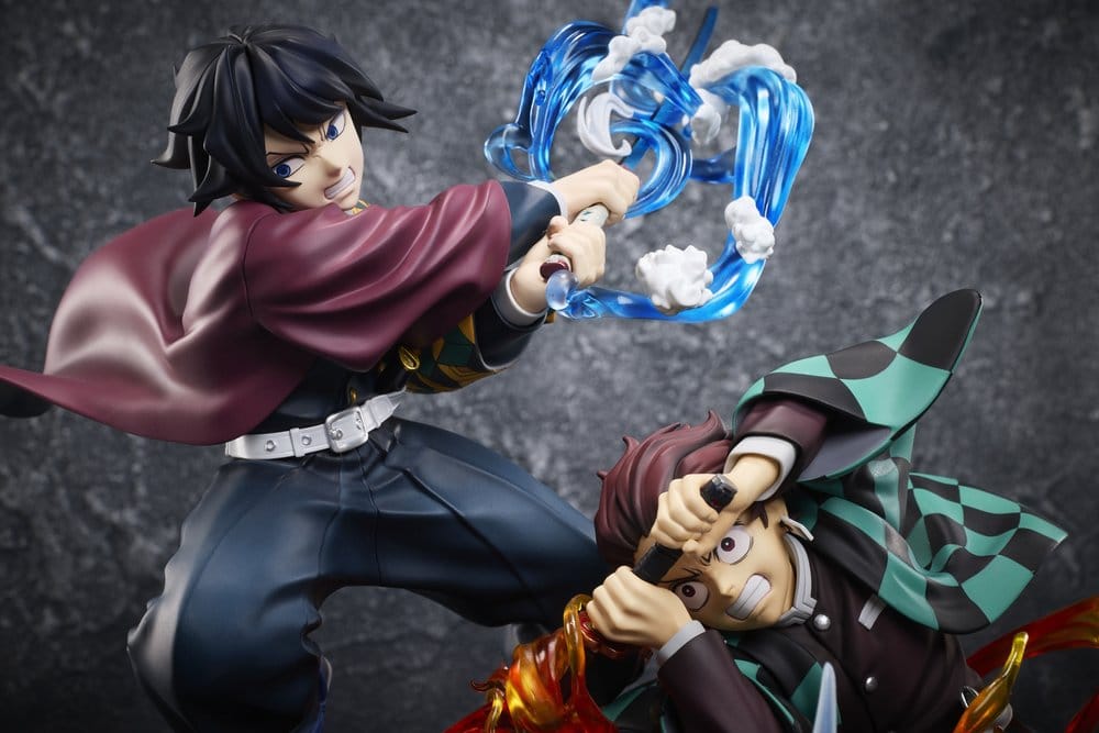 Demon Slayer: Kimetsu no Yaiba PVC Figur Tanjiro Kamado & Giyu Tomioka & Akaza 13 cm