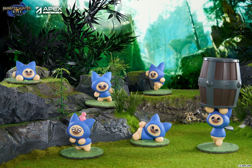 Monster Hunter Rise Sammelfiguren 6er-Pack Felyne Cat 