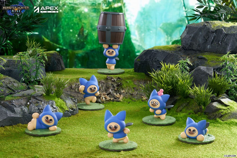 Monster Hunter Rise Sammelfiguren 6er-Pack Felyne Cat 
