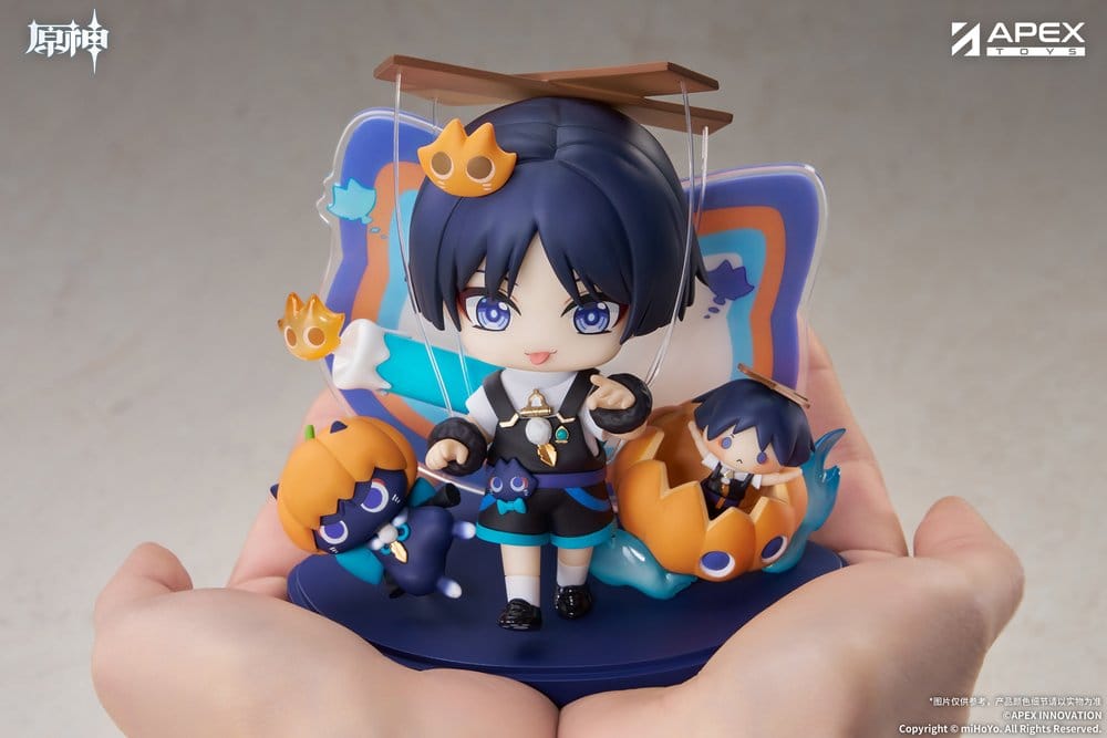 Genshin Impact You Ye Qi Xiang Series Chibi Chara PVC Statue Wanderer 10 cm       