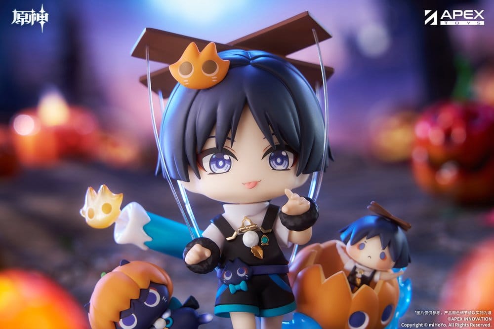 Genshin Impact You Ye Qi Xiang Series Chibi Chara PVC Statue Wanderer 10 cm       