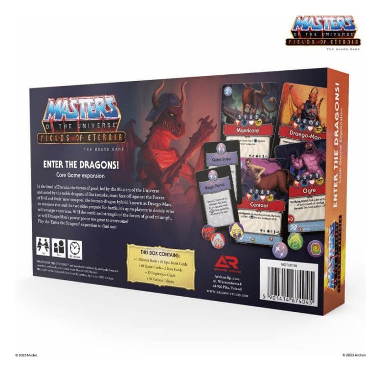 Masters of the Universe Brettspiel-Erweiterung Fields of Eternia - Enter the Dragons! *Deutsche Version*