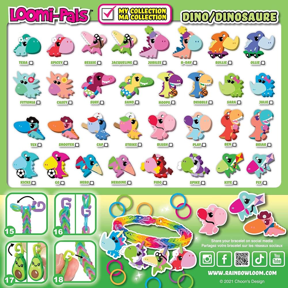 Rainbow Loom Schlüsselanhänger DIY Loomi-Pals Display (12)