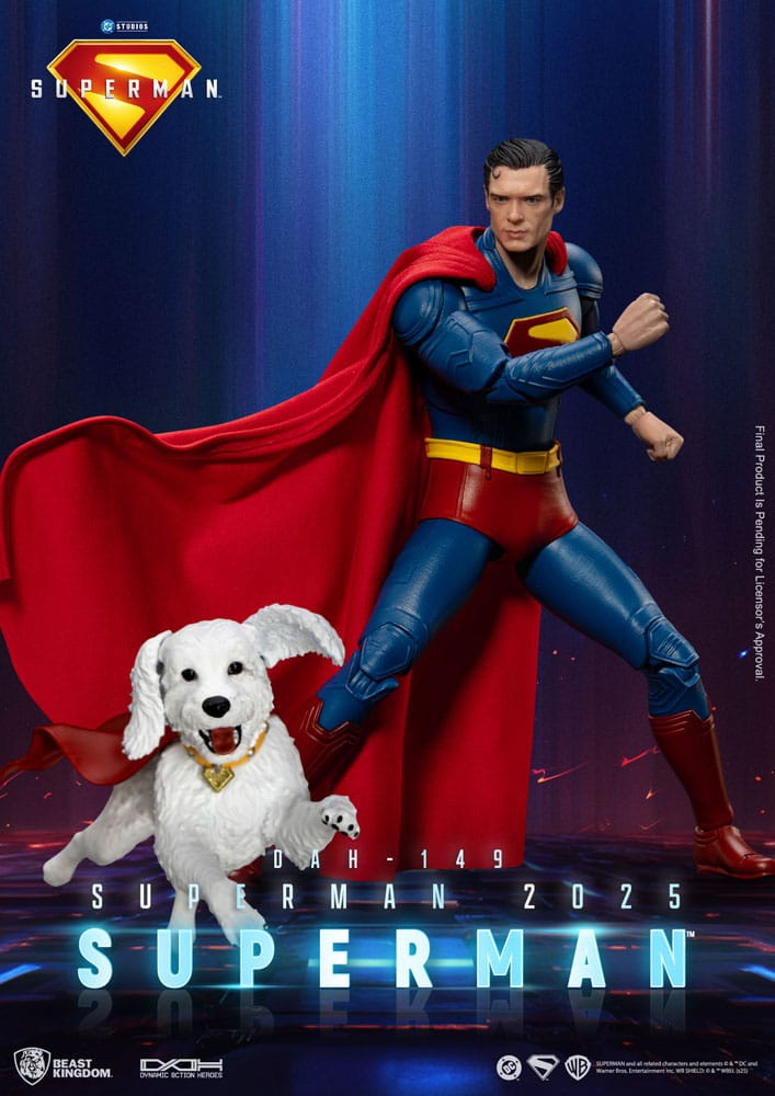 Superman (2025) Actionfigur Superman & Krypto 21 cm