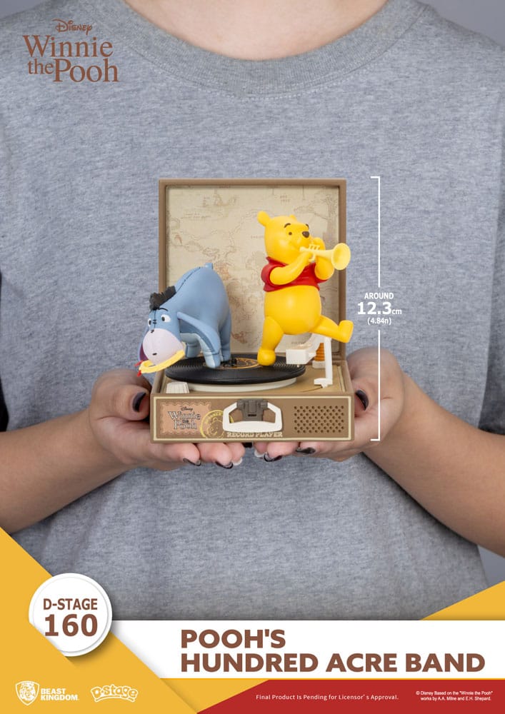 Winnie Puuh Record Player Series PVC Figur Pooh's Hundred Acre Band 12 cm