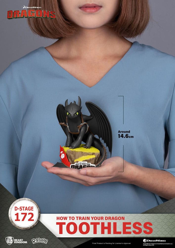 Drachenzähmen leicht gemacht D-Stage PVC Diorama Ohnezahn Statue 14 cm 