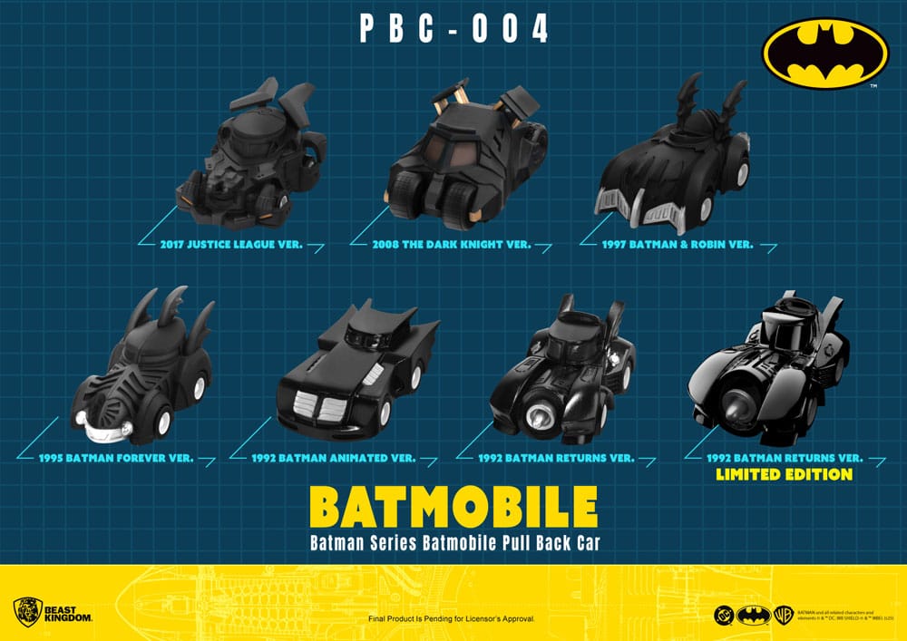 Batman Pull Back Car Series Rückzug-Autos Blind Box 6er-Pack 