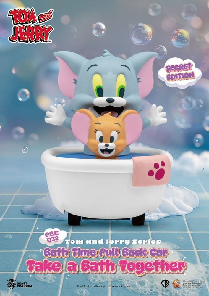 Tom & Jerry Pull Back Car Series Rückzug-Autos Bath Time Blind Box 6er-Pack 