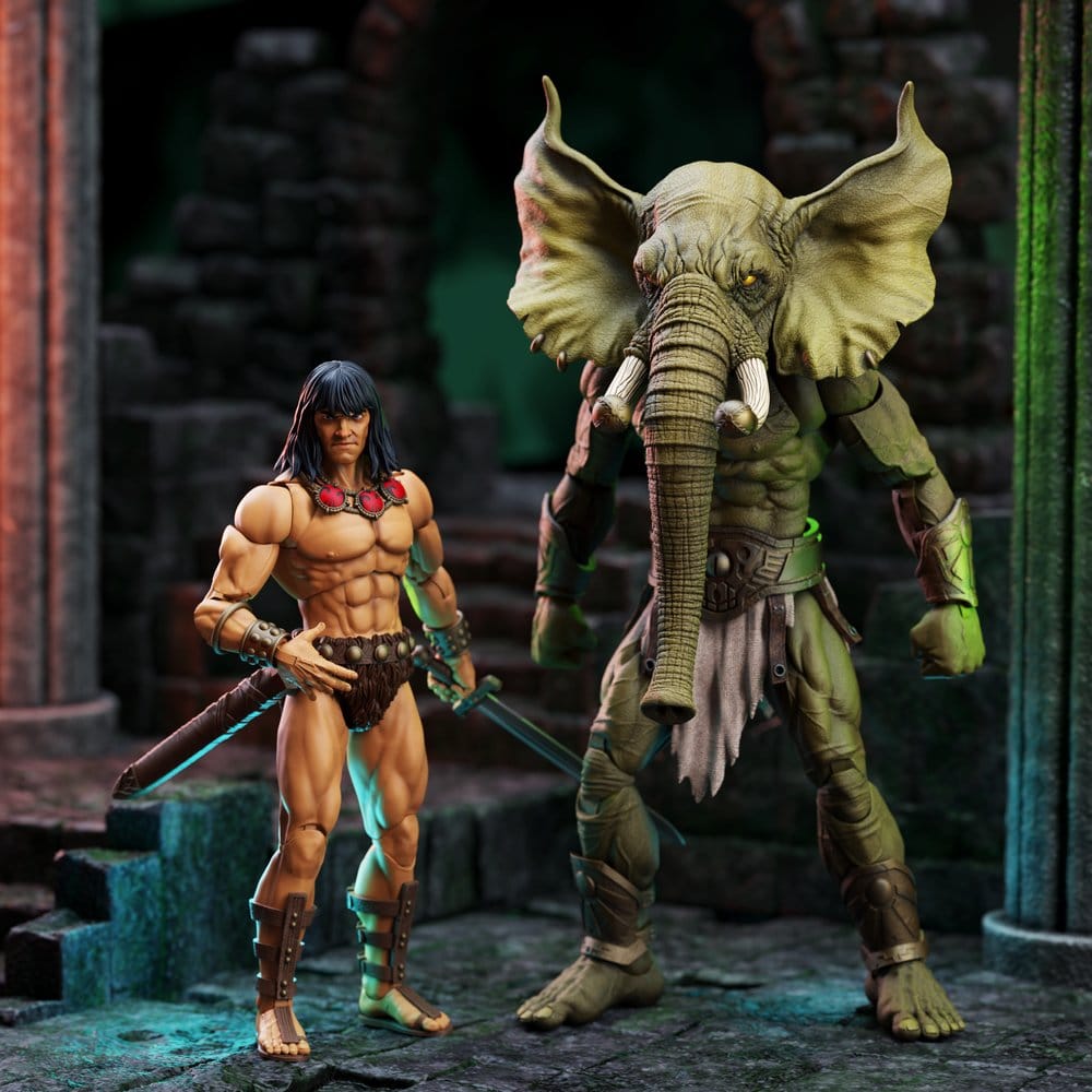 Conan der Barbar Epic H.A.C.K.S. Actionfiguren The Tower of the Elephant Set: Young Conan and Yag Kosha