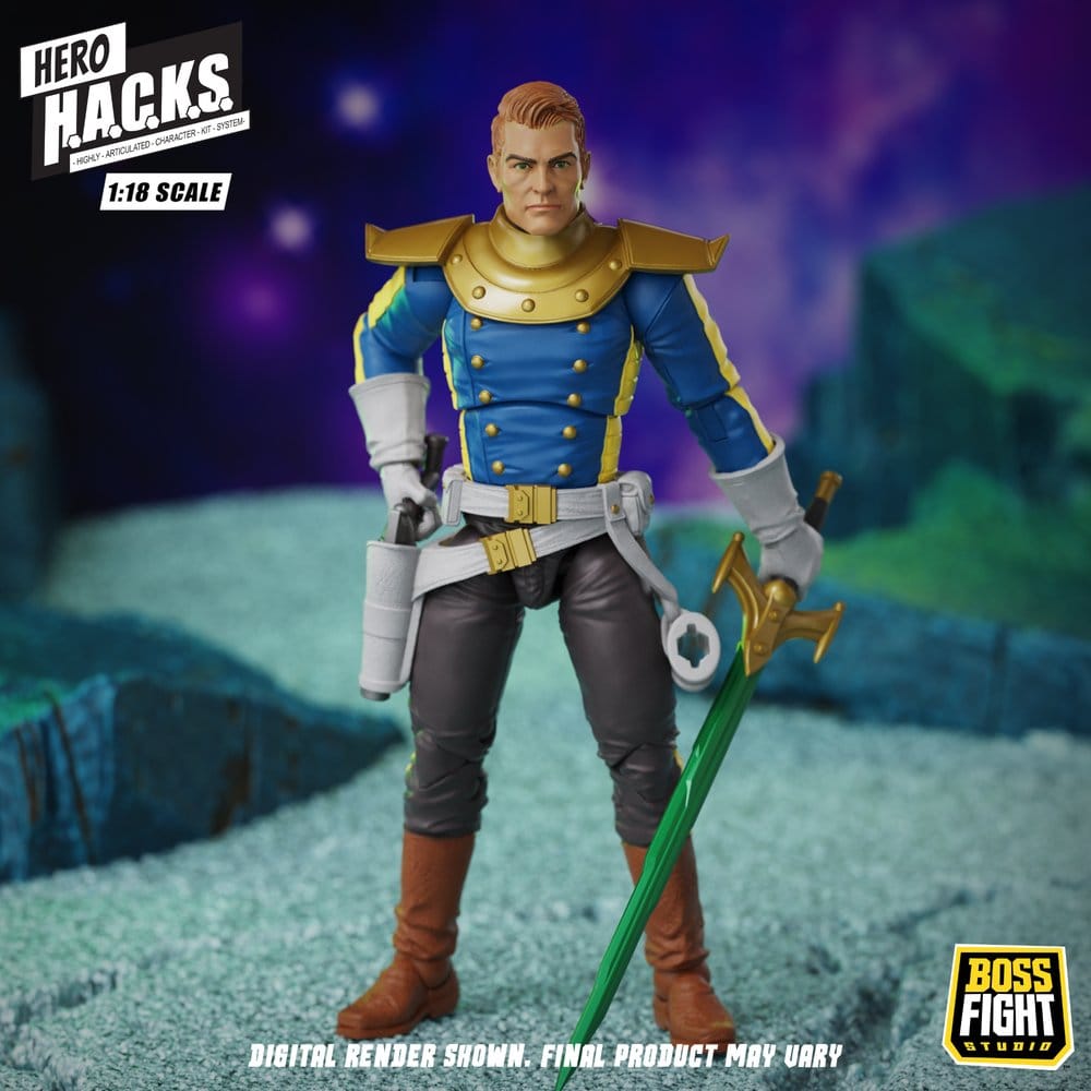 Hero H.A.C.K.S. Core Actionfigur 1/18 Heroes and Villains Wave 1 Jett Steelblade: Stellar Knight of Accord