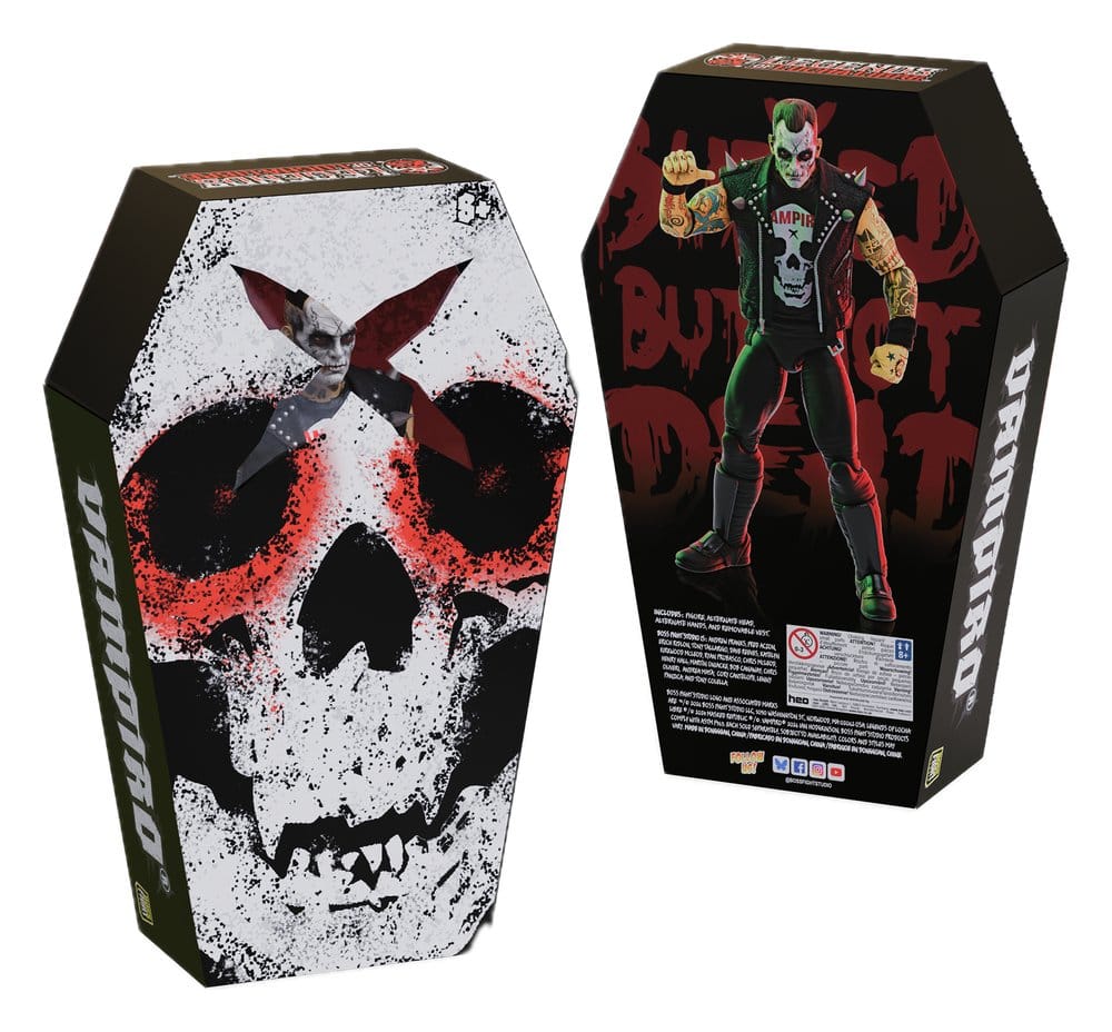 Legends of Lucha Libre Fanaticos Actionfigur Vampiro Coffin Box Resurrected 15 cm