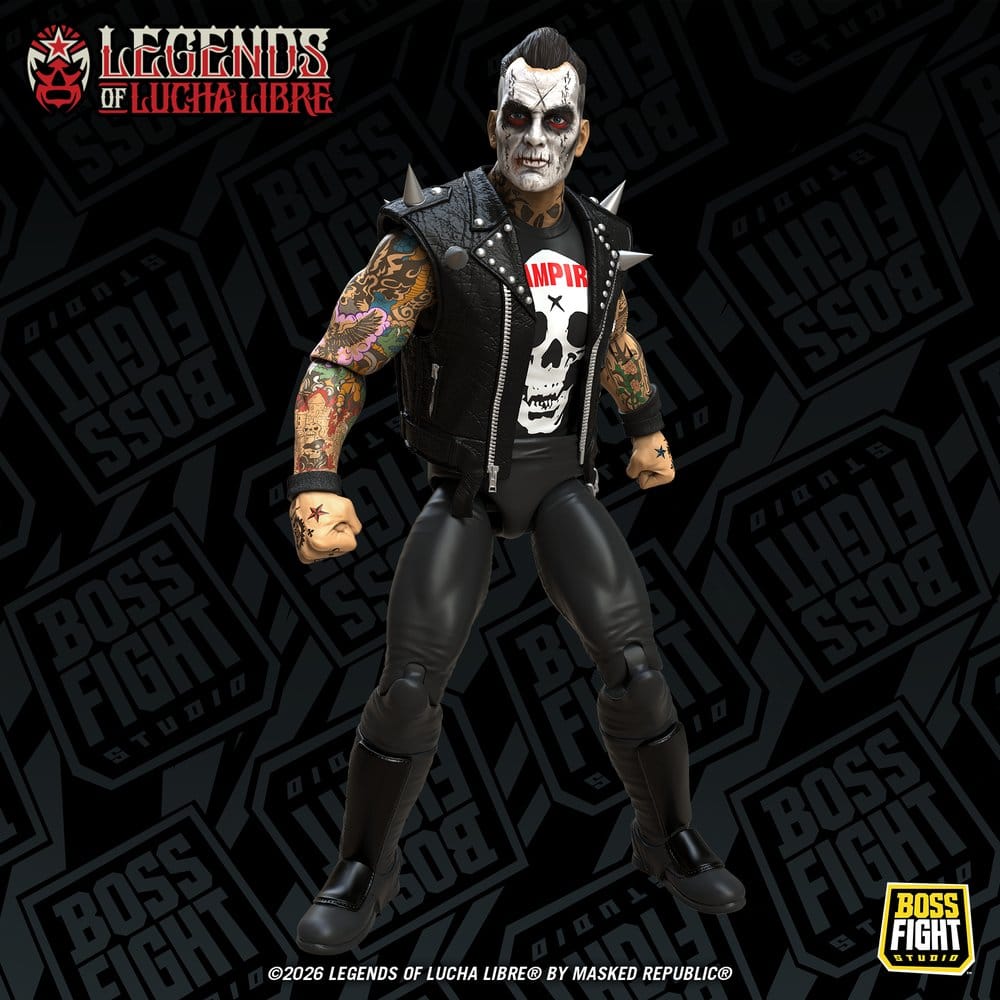 Legends of Lucha Libre Fanaticos Actionfigur Vampiro Coffin Box Resurrected 15 cm