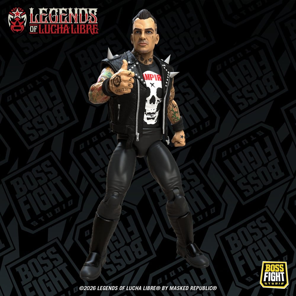 Legends of Lucha Libre Fanaticos Actionfigur Vampiro Coffin Box Resurrected 15 cm