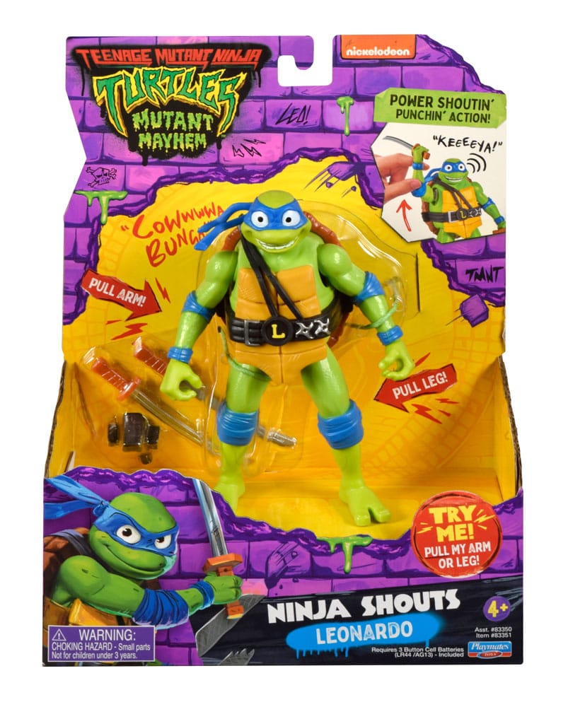 Teenage Mutant Ninja Turtles: Mutant Mayhem Ninja Shouts Action Figur Leonardo 14 cm 