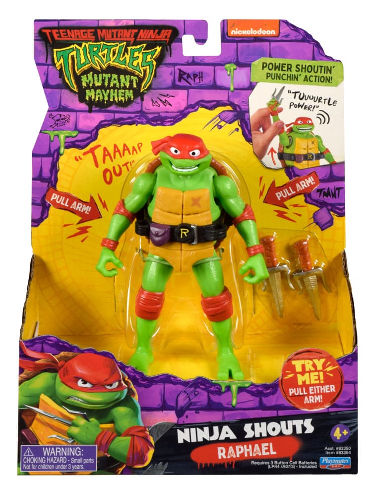 Teenage Mutant Ninja Turtles: Mutant Mayhem Ninja Shouts Action Figur Raphael 14 cm 