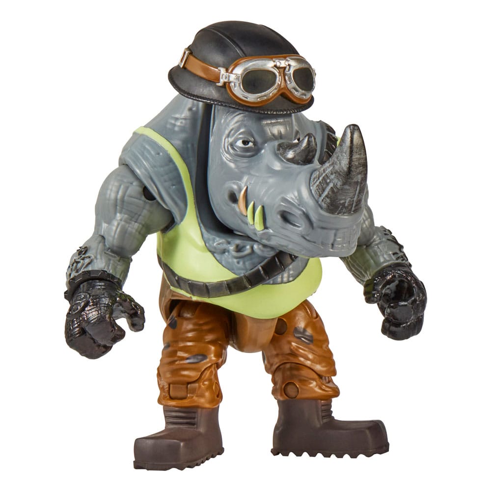 Teenage Mutant Ninja Turtles Actionfigur mit Fahrzeug Rocksteady & Chopper 12 cm 