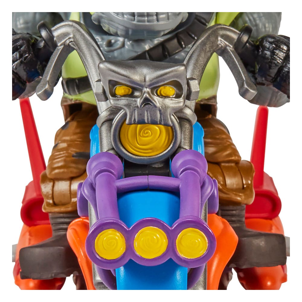 Teenage Mutant Ninja Turtles Actionfigur mit Fahrzeug Rocksteady & Chopper 12 cm 