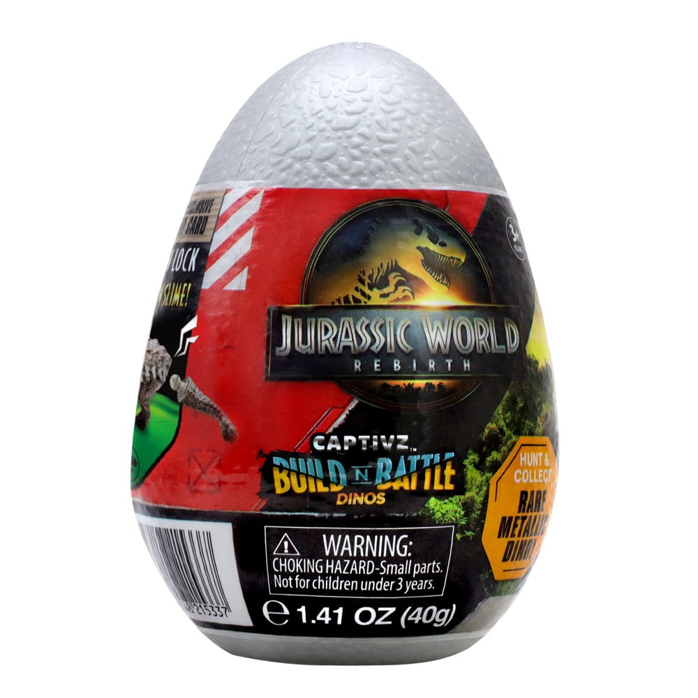 Jurassic World: Die Wiedergeburt Pop N Lock Blind Box Display Captivz Build n Battle Dinos (12) 