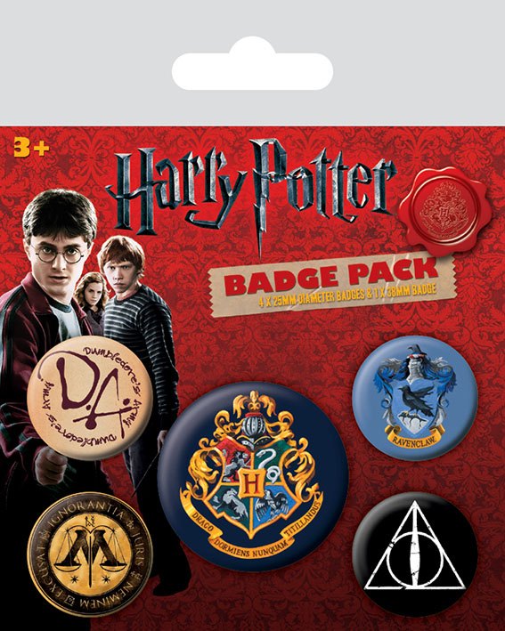 Harry Potter Ansteck-Buttons 5er-Pack Hogwarts  