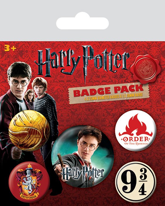 Harry Potter Ansteck-Buttons 5er-Pack Gryffindor 
