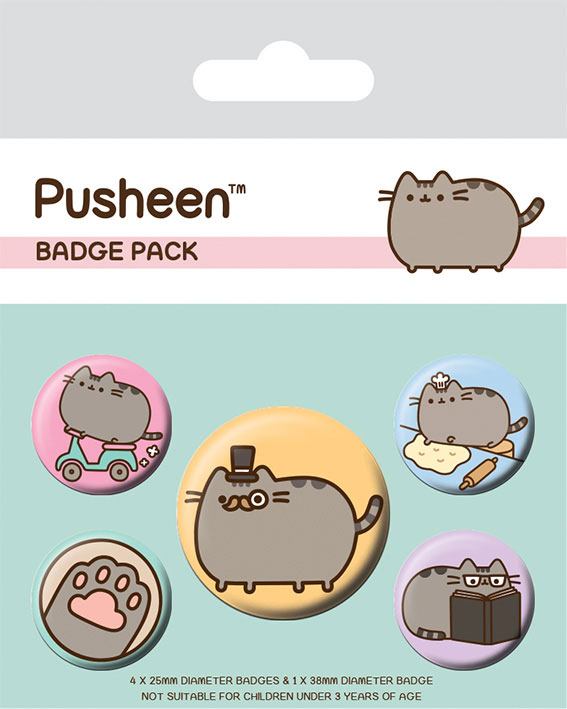 Pusheen Ansteck-Buttons 5er-Pack Fancy 