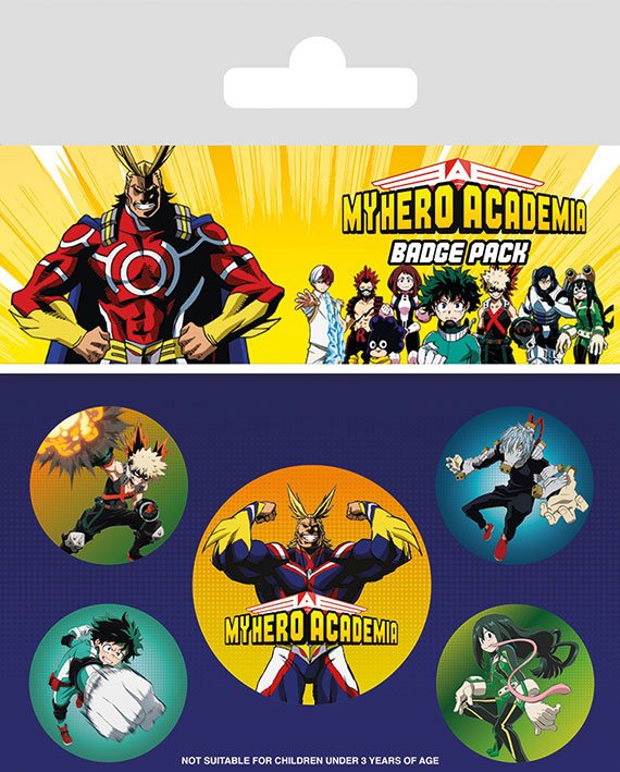 My Hero Academia Ansteck-Buttons 5er-Pack Characters 
