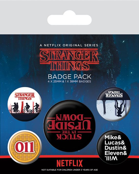 Stranger Things Ansteck-Buttons 5er-Pack Upside Down 