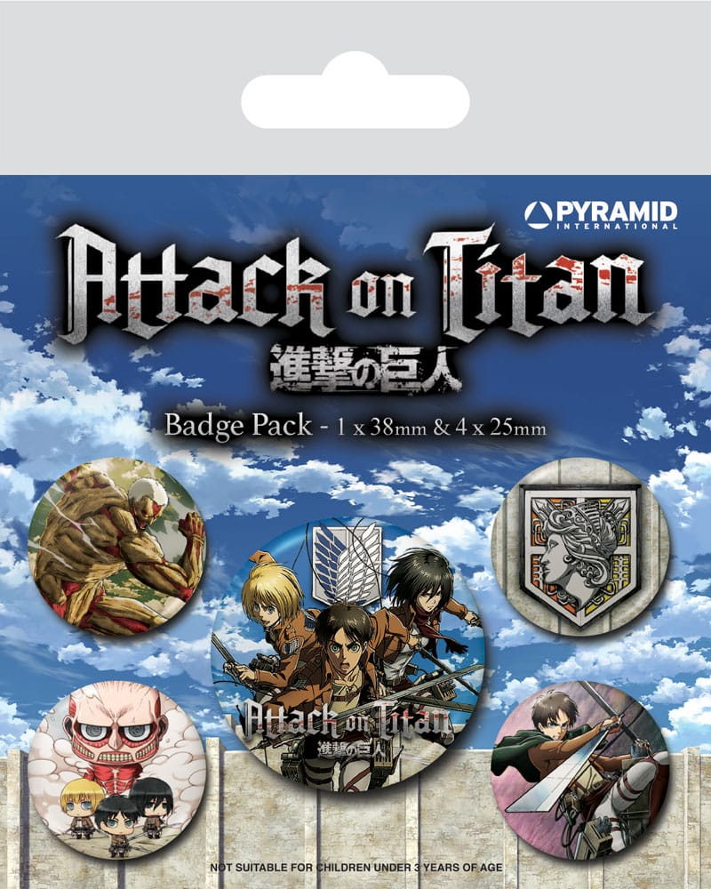 Attack on Titan Ansteck-Buttons 5er-Pack Season 3 